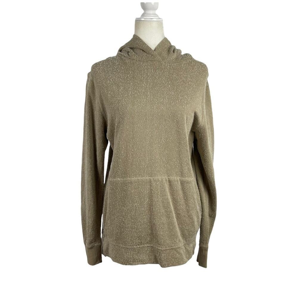 John Elliott Hooded Villain Slim Fit Sweatshirt in Sand Speckled Size 2 Medium